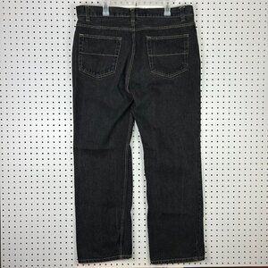 Faded Glory Black Wide Leg Denim Jean 38x32 Y2K Goth Punk Streetwear Skate Baggy